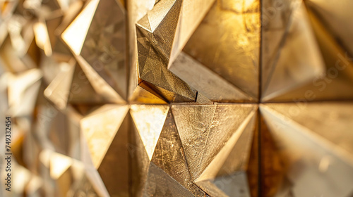 detalhe geométrico dourado  photo