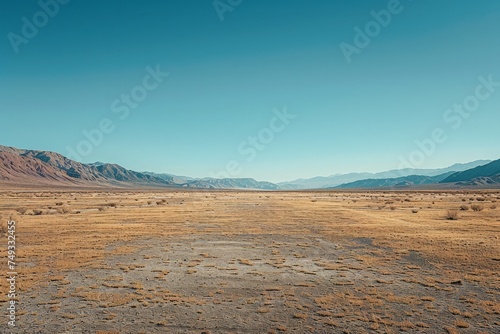 Minimalist Desert Landscape Scene with a single object
