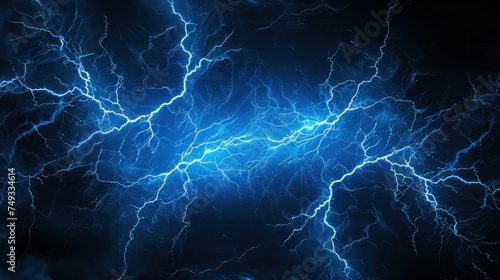 Lightning Strike in dark sky. bad weather before a big rainstorm.