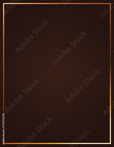 dark brown background with luxury golden border looks like a frame