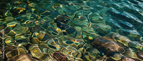Full frame of abstract mix of different colors with clear water © Iqra
