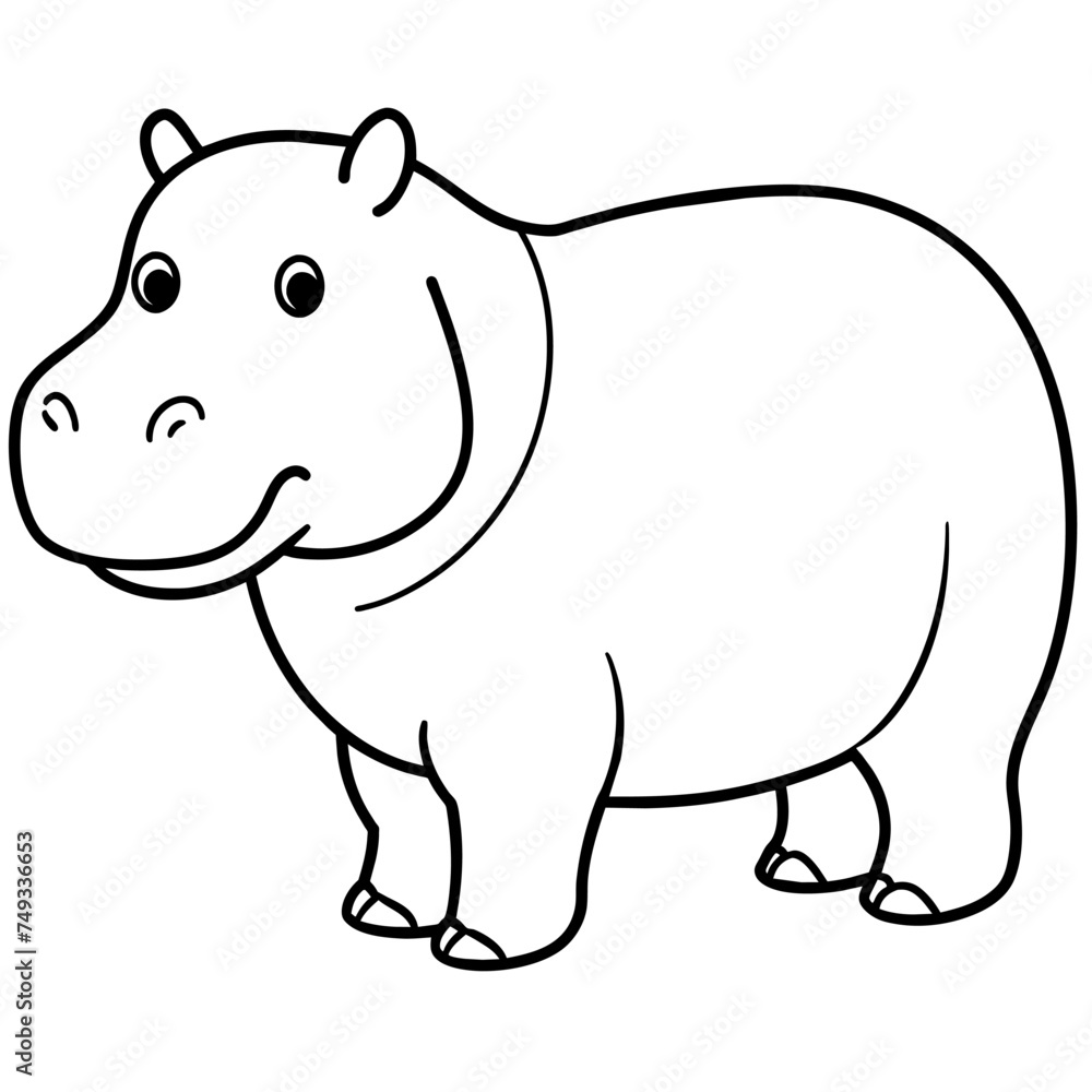rhino cartoon isolated on white rhino cartoon isolated on white