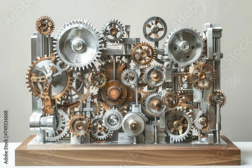 A harmonic convergence of gears and levers in the Mechanical Symphony creates the melody of production. © Manyapha