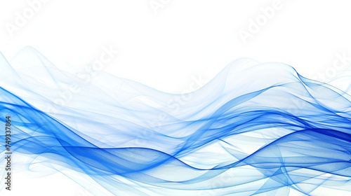 Blue abstract wave background with white background ,Blue wave swirls Bright colored gradient waves background with a space