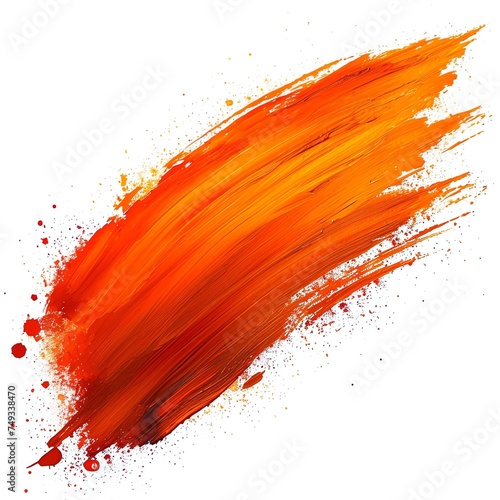 Abstract Orange Watercolor Stroke