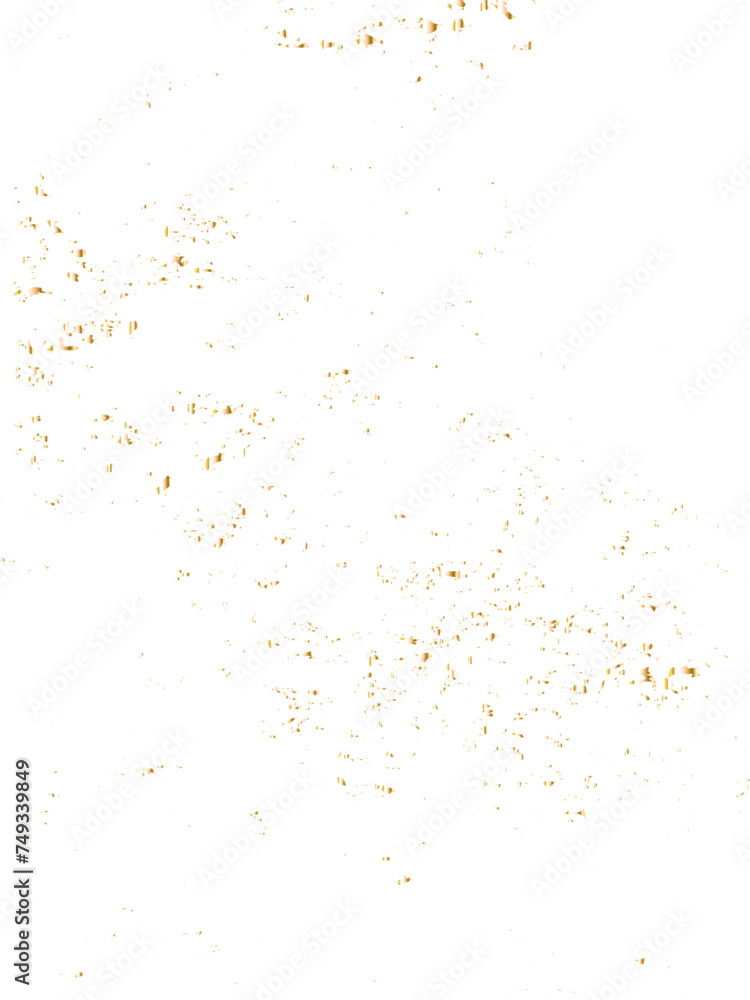 Obraz premium Doted and confetti golden glitter on transparent background. Shiny glittering dust. Gold glitter sparkle confetti that floats down falling. Vector illustration.