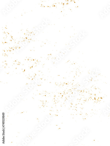 Doted and confetti golden glitter on transparent background. Shiny glittering dust. Gold glitter sparkle confetti that floats down falling. Vector illustration.