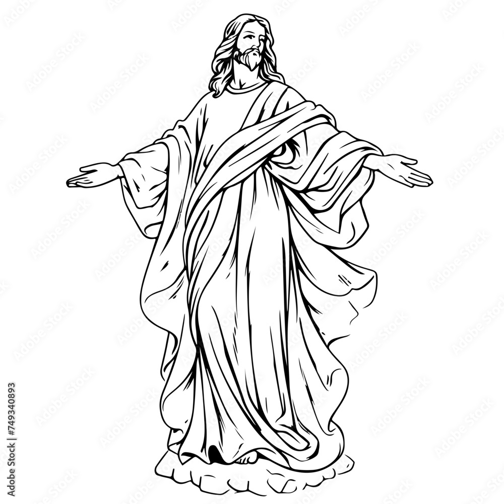  Jesus suit outline