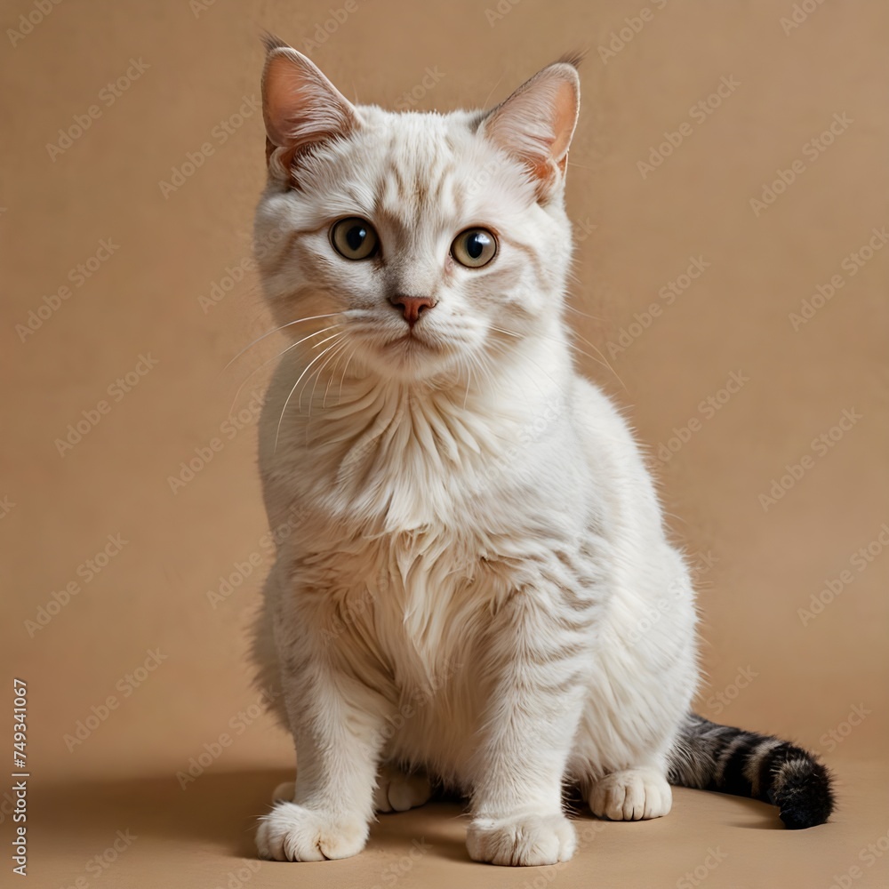 cat on brown background