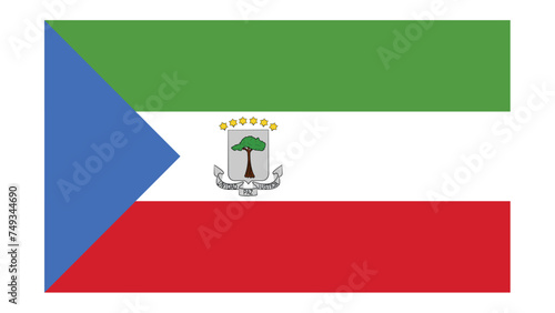 EQUATORIAL GUINEA Flag with Original color