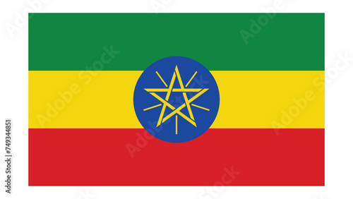 ETHIOPIA Flag with Original color