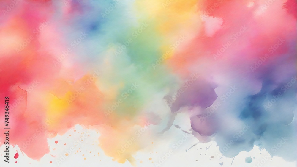 colorful watercolor background. design for posters, greeting cards, social media. generative ai - obrazy, fototapety, plakaty 