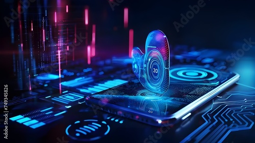 Enhancing Security Of Futuristic Banner Design for Professional Trading & Personal Banking with 2FA Authentication and Cybersecurity Fingerprint