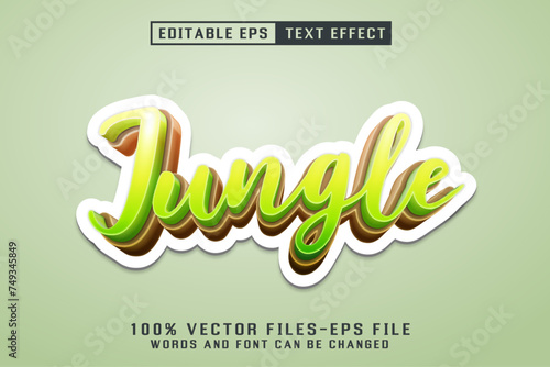 Jungle Editable Text Effect