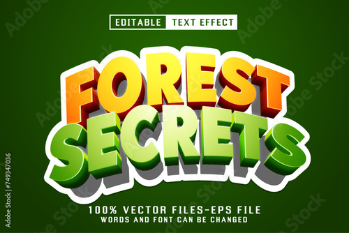 Forest Secrets Editable Text Effect