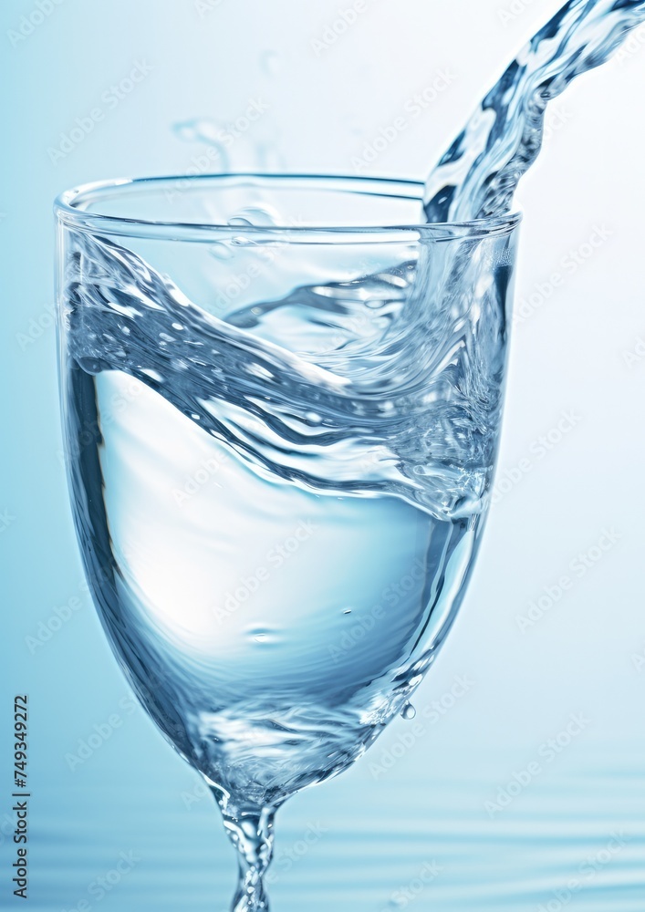 Close up view of splash of clear drinking water in a cup. Generative Ai. Close up view of splash of clear drinking water in a cup. Generative Ai.