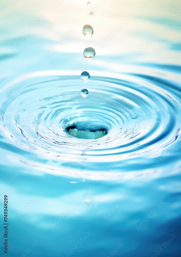 Close up view of splash in clear water. Generative Ai. Close up view of splash in clear water. Generative Ai.