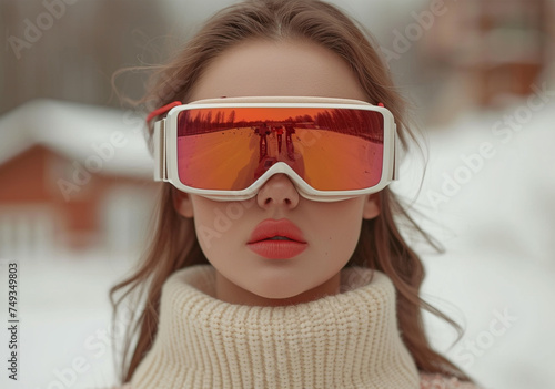 The girl in ski glasses
