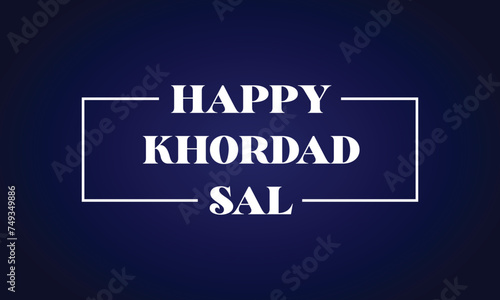 Happy Khordad Sal Stylish Text Colorful Background  Design photo