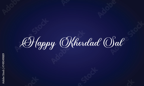 Happy Khordad Sal Stylish Text Colorful Background Design
