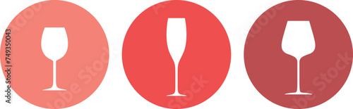 Wineglass logo. Icon. Isolated wineglass on white background photo