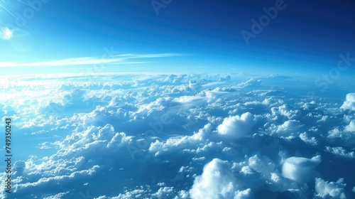 Image of blue sky with visible stratosphere