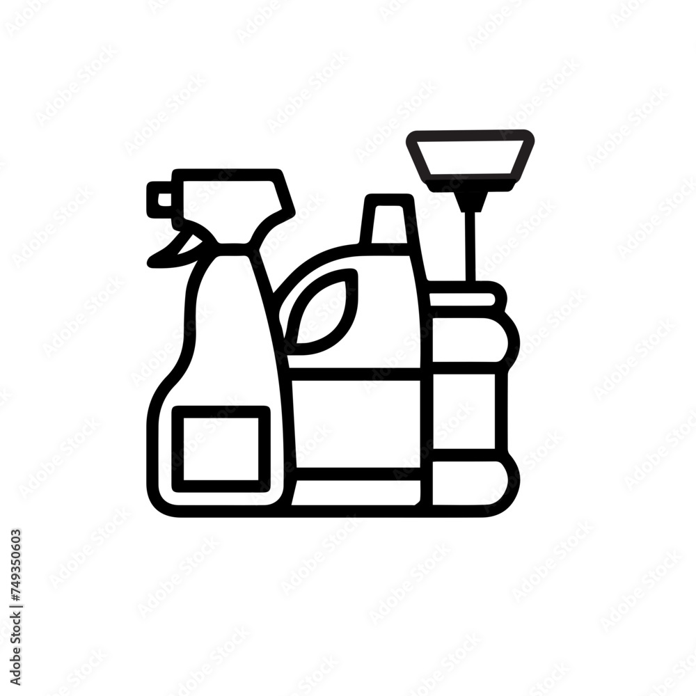 Detergent Line Icon, Outline Vector Symbol Illustration. Detergent Line Icon, Outline Vector Symbol Illustration.