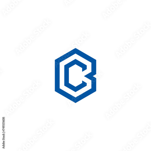 elegant modern initials bc logo