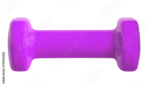 Purple dumbbell 1.5 kg. isolated on white background.