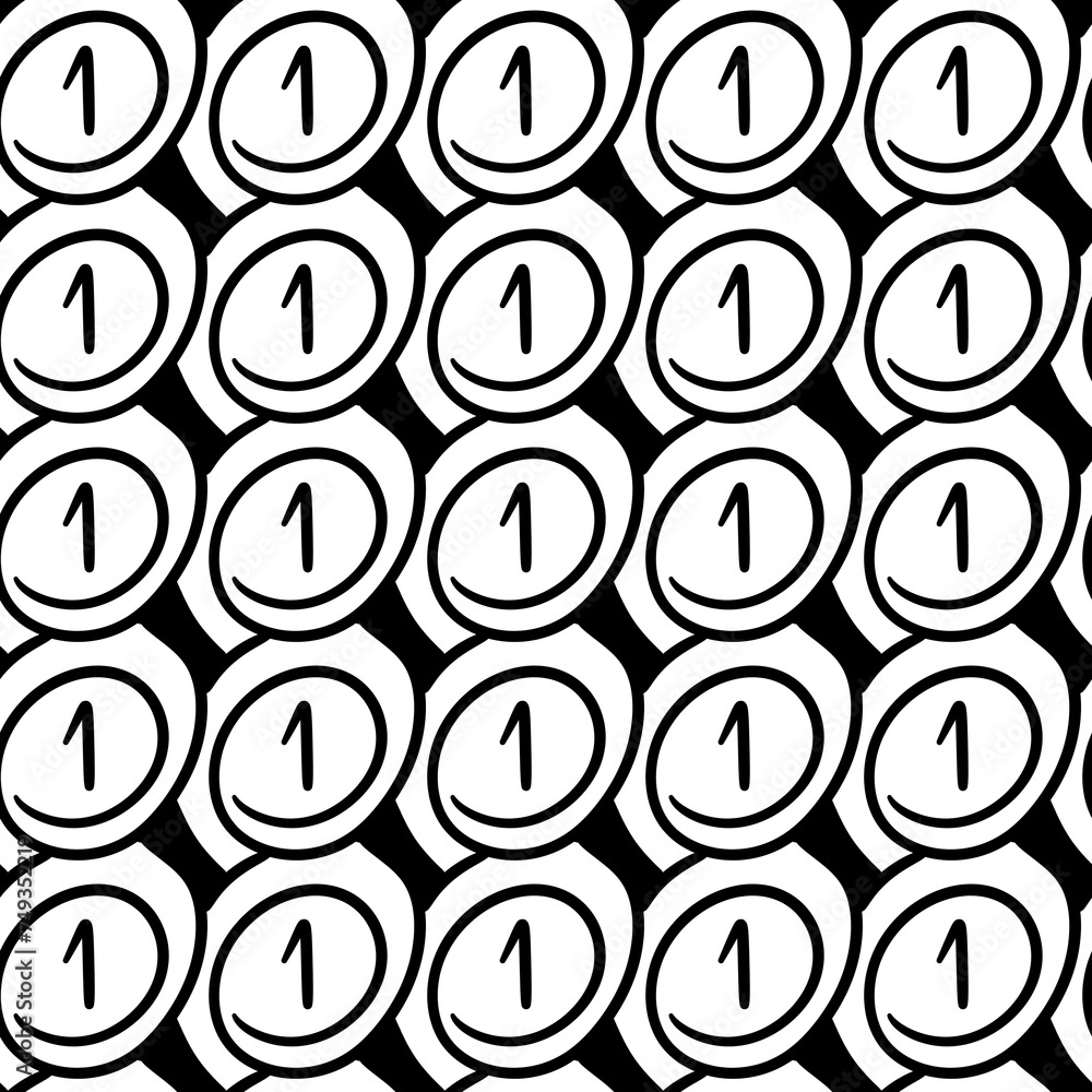 seamless pattern with black and white numbers seamless pattern with black and white numbers