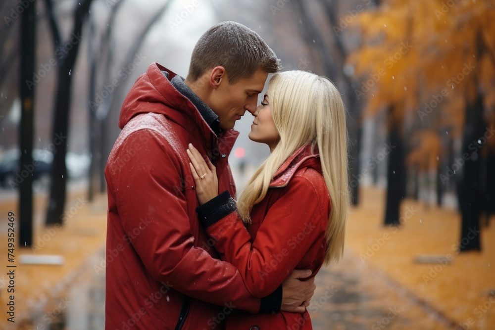 Fototapeta premium young lesbian couple kissing each other