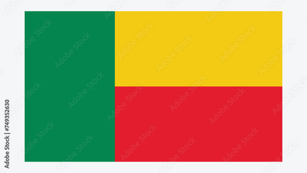 Obraz premium BENIN Flag with Original color