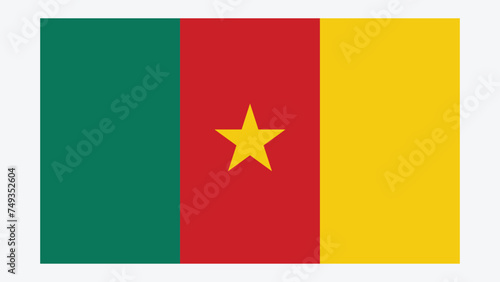 CAMEROON Flag with Original color photo