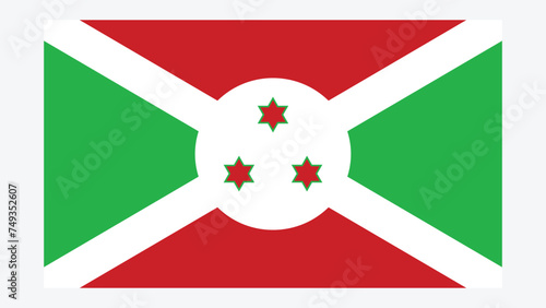 BURUNDI Flag with Original color photo