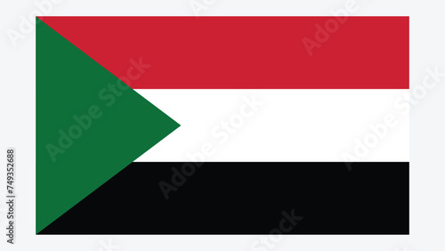 SUDAN Flag with Original color photo