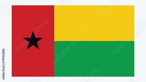 GUINEA BISSAU Flag with Original color photo