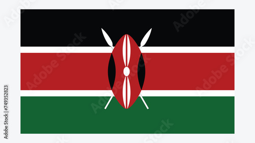 KENYA Flag with Original color photo