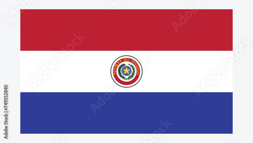 PARAGUAY Flag with Original color photo