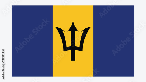 BARBADOS Flag with Original color