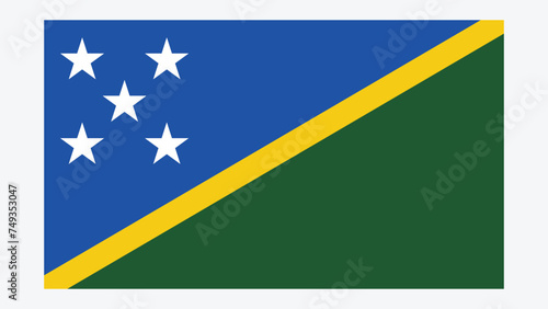 SOLOMON ISLANDS Flag with Original color