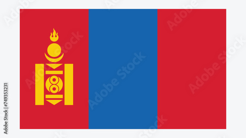 MONGOLIA Flag with Original color
