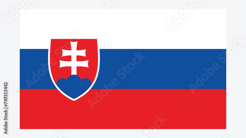 SLOVAKIA Flag with Original color photo