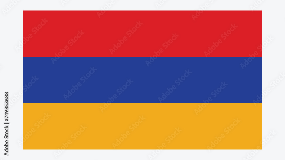 Fototapeta premium ARMENIA Flag with Original color