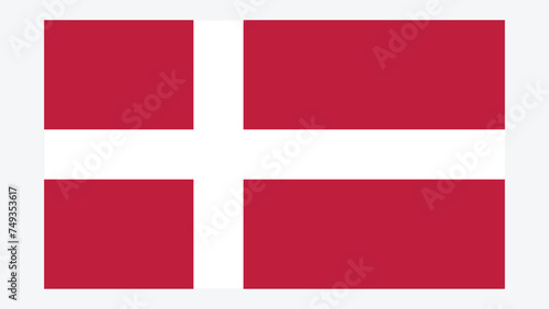 DENMARK Flag with Original color photo