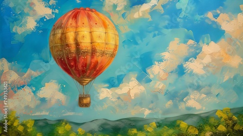 Summer day on the hot air balloon