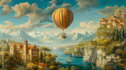 Summer day on the hot air balloon