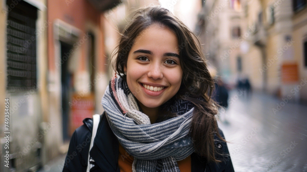  A Hispanic Girl Discovers Rome's Winter Charm