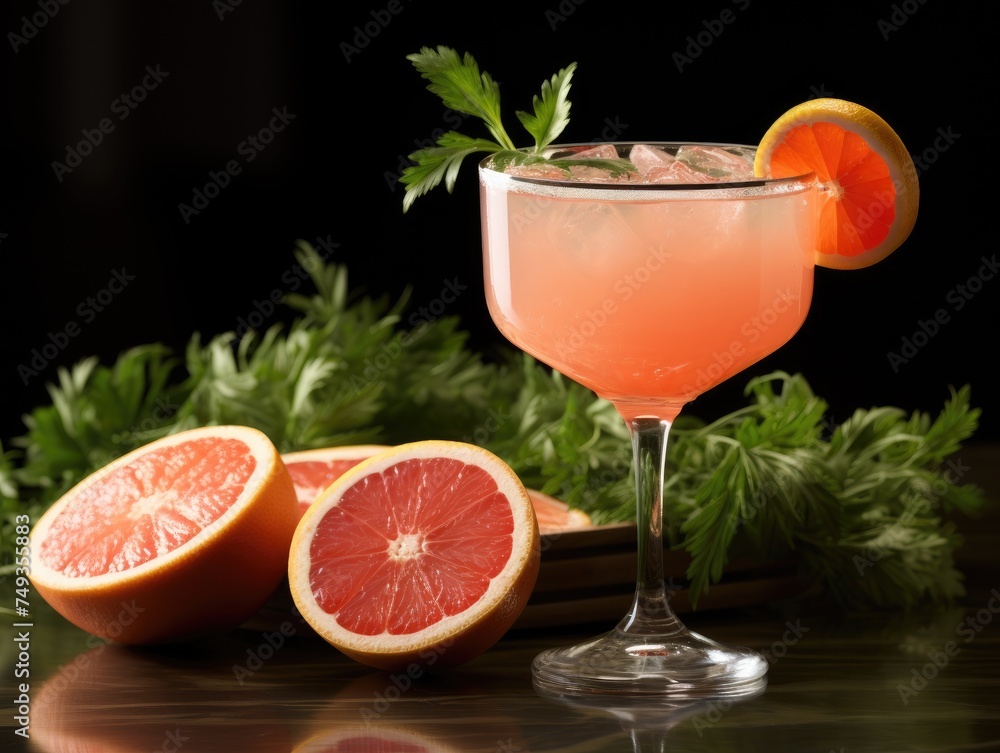 cocktail with lime and strawberry