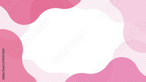 ピンク　抽象的　ウェーブ  ストライプ　フレーム