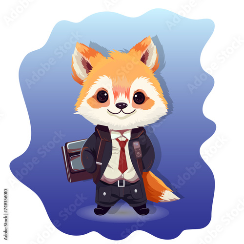 poster with a schoolboy fox for September 1